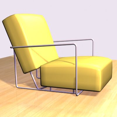 3D модель кресло Armchair Flexform A.B.C.