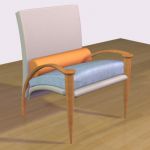 3D модель кресло Armchair Il Loft Ryno Line