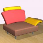 3D модель кресло Armchair Il loft Ted