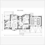 Проект загородного особняка (план 1го этажа)