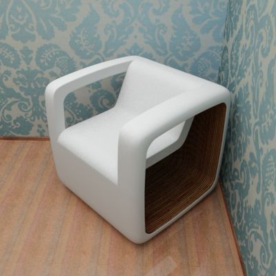 3D модель стул Rocking cube