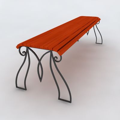 3D модель скамейка 1