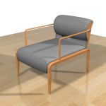 3D модель кресло Armchair Giorgetti Ina 1